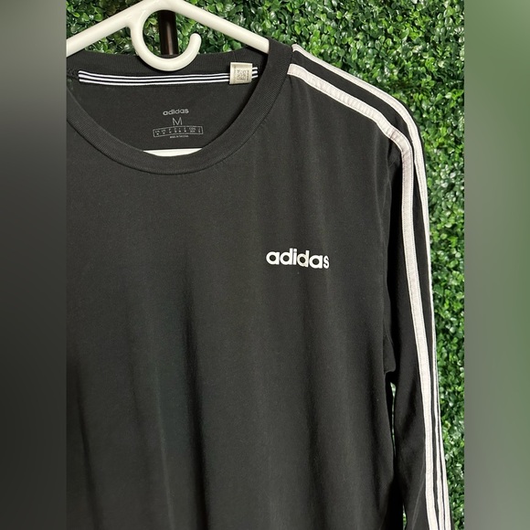 Adidas 3-Stripes Long Sleeve Black Shirt - Picture 3 of 7